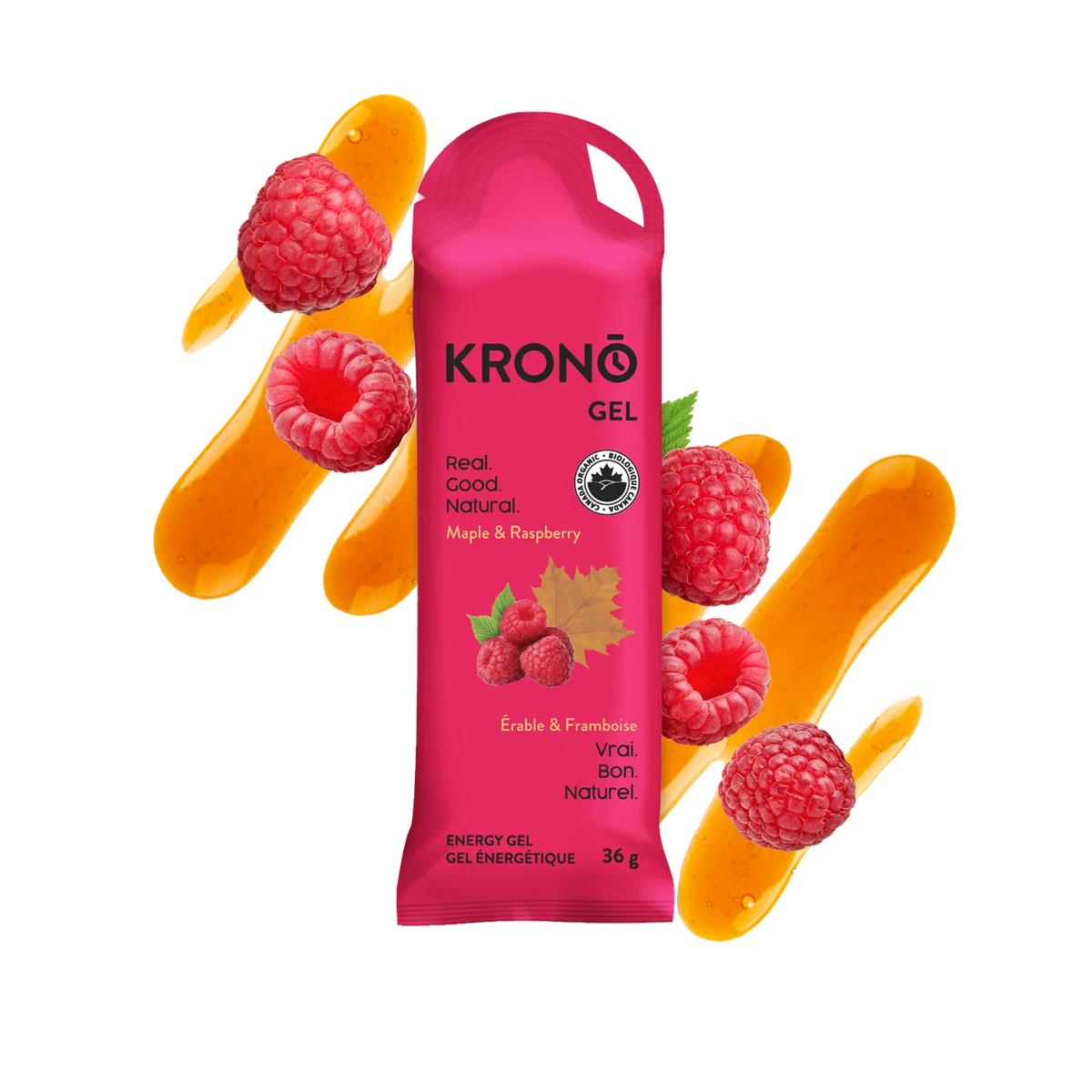 Krono Energy Gel - Maple & Raspberry, 36 g sachet